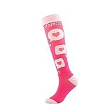 SSLLM Damen Mittleres Rohr Socken Lustige Drucken Sportsocken Thermosocken Herbst und Winter Kuschelsocken Tiere Kniestrümpfe Wintersocken für Teenager Mädchen Sportwear