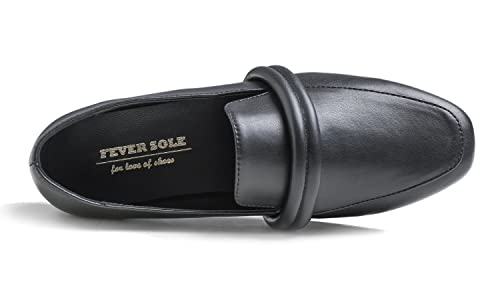 Image of FEVERSOLE Women's Fashion Dress Comfort Low Heel Office Penny Loafer Flats
