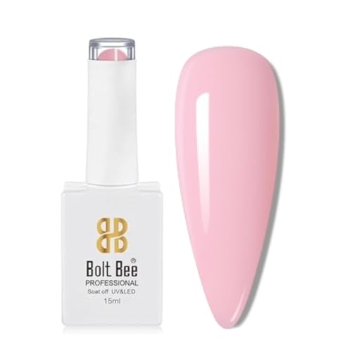 Image of Bolt Bee Pink Color Gel Nail Polish Soak Off UV Gel DIY at Home Manicure Salon Nail Art (137, 15ml)