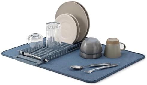 Umbra Udry Dish Rack and Microfiber Drying Mat – Space-Saving Des...