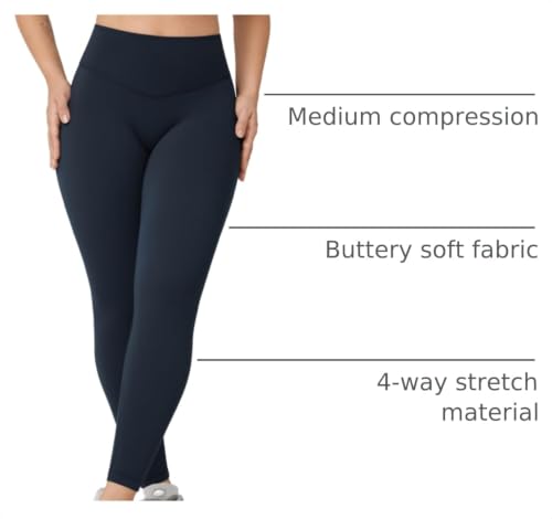 Image of UNISSU Hugcurve No Front Seam High Waisted Workout Leggings for Women Buttery Soft Yoga Pants Gym Athletic Tights - 25''