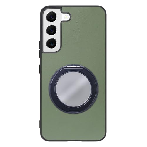 LOOF RING-SHELL MIRROR ver. �{�v ���U�[ �X�}�z�����O �X�}�z�P�[�X for Galaxy S22 �p �P�[�X �J�o�[ �~���[ �� �t�� �X�g���b�v�z�[�� �X�^���h �����h�~ �V���v�� �ϏՌ� ���^ �y�� leather [�z�[