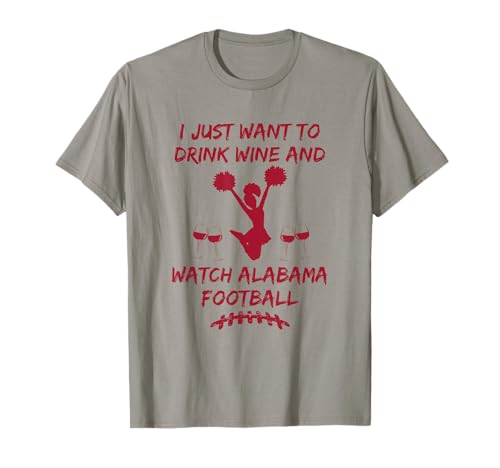 Vino y Alabama Football Cheerleader Camiseta