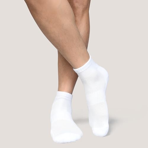Men’s Cotton No Show Mesh Socks – Breathable, Sweat-Wicking, Reinforced Toe & Heel, Snug Fit, Ideal for Daily Wear - 3 Pair4