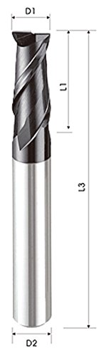 Image of 2pcs 0.2mm with 4mm Shank 2 Flutes HRC60 Solid Carbide Flat Square End Mill CNC Milling Cutters Router Bits Sprial Bits