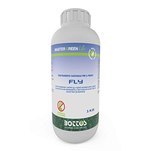 Bottos FLY Life, INSETTICIDA Naturale per Piante, Controllo Larve Dannose Prato, Azione di Antagonismo, Funghi Micorrizici, per Radici Sane, 1kg