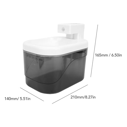 Fuente automática de agua para mascotas 2L blanco plástico miniatura 6