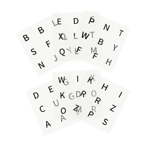 FIXOSHEE 6 Fogli Adesivi Lettere Convesse in PVC Facili da