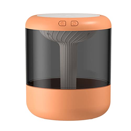 Ruelen 1.2L gran capacidad humidificador de aire mini difusor de aceites esenciales portátil nebulizador USB para dormitorio naranja