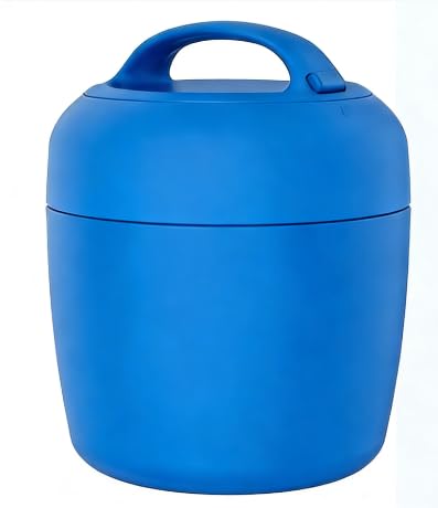 Thermobehälter für Essen 970ml, Thermoschüssel mit Deckel, Warmhaltebehälter aus Edelstahl mit Löffel, Thermoskanne Essen Auslaufsicher, Thermo Lunchbox für Suppen, Babybrei, Porridge (Neu-blau)
