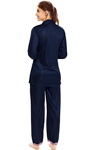 Image of AV2 Women's Satin Solid Pajama Set Pack of 1