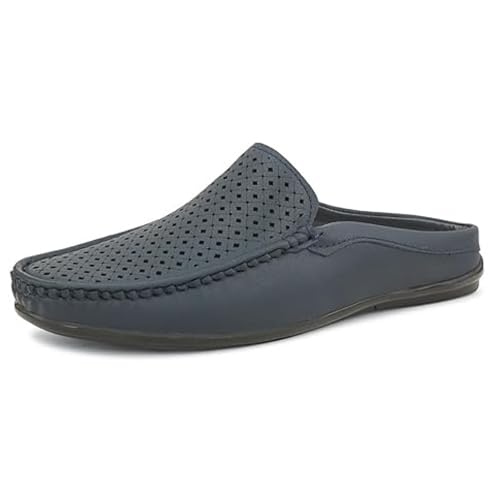 Image of SIR CORBETT Leather Back Open Mule Loafers Shoes for Men (Size 6 to 13)