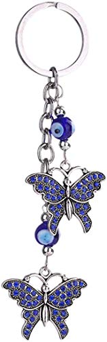 HLifuz beneficial Pendant Rhinestones Design Necessaries Turkey Butterflies Purse Key rings Cute Key chain Eiffel Bag Products Tower Eye Turtles(None butterfly)