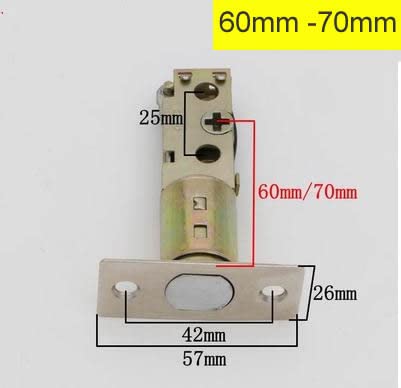 1 pezzo, corpo serratura porta, vari margini di imbottitura(60mm I 70mm)
