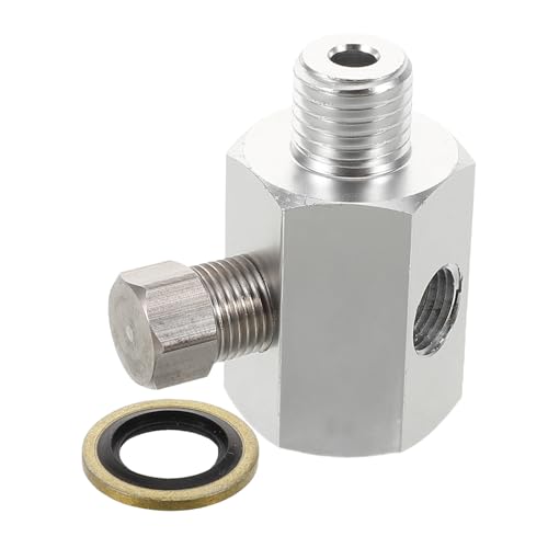 PRETYZOOM Replacement Oil Pressure Connectors Aluminum Alloy Tee Fitting for Adapters