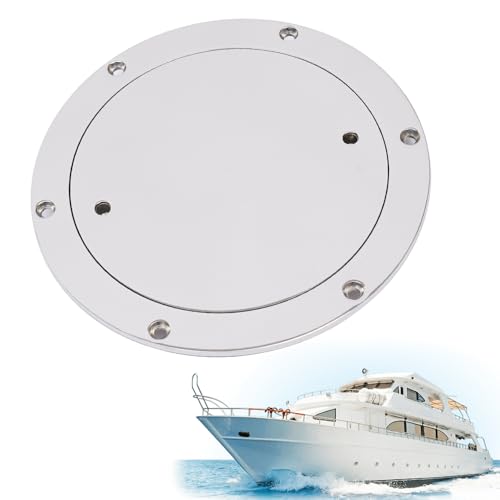 XUFOPLY 316 Stainless Steel Deck Plate, 6 inch Non Slip Inspection Hatch Deck Plate Boat Hatch Deck Plate Boat Access Hatch Cover for Marine Boat Yacht Truck RV