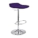 ZJF Stołki barowe o regulowanej wysokości, stołek kuchenny z metalową podstawą, wełniana flanela i zakrzywiony podnóżek, krzesła do jadalni (kolor: fioletowy)
