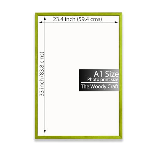 Image of A1 Size Photo Frame | Green Photo Frame For Wall | Artistic Wall Frame | Wooden Photo Frame For Living Room | Stylish Big Photo Frames For Wall | Ideal Frames For Bedroom Wall Decor