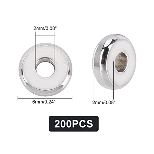 UNICRAFTALE 200Pcs 6mm & 2mm Stainless Steel Round Spacer Beads for DIY Jewelry Making, metal 200pcs - Image 4