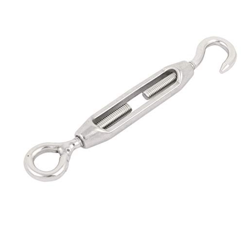 Aexit M4 Stainless Transmission Steel 304 Hook Eye Turnbuckle Wire Rope 2pcs miniatura 2