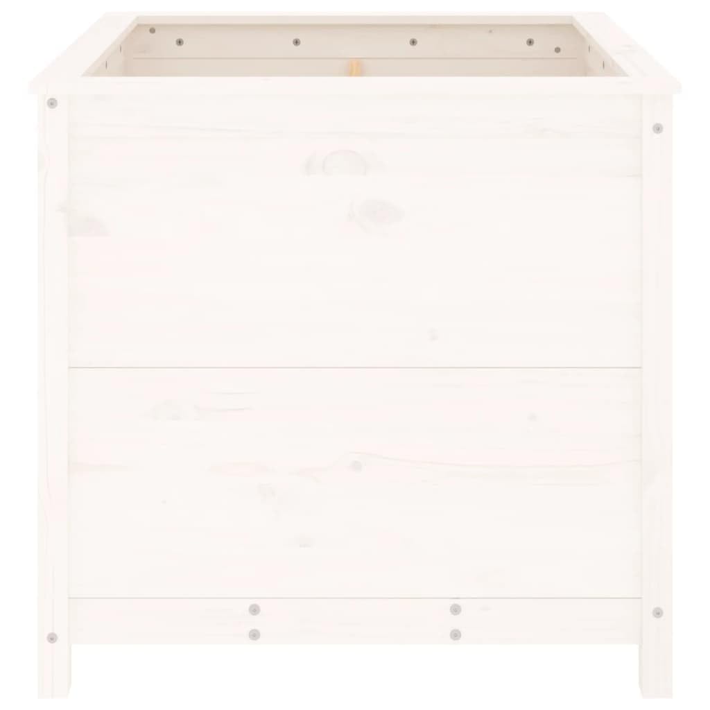 ACAGALA Macetero de madera de 82,5 x 82,5 x 78 cm, maceta de pino blanco, madera maciza de pino, huerto para verduras, frutas, hierbas y flores