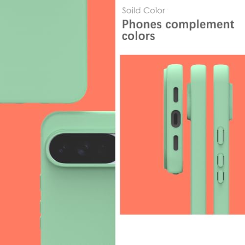 Image of YATWIN Silicone Back Case for Google Pixel 10 Pro XL, Soft-Touch, Shockproof Phone Back Cover for Google Pixel 10 Pro XL - Light Cyan