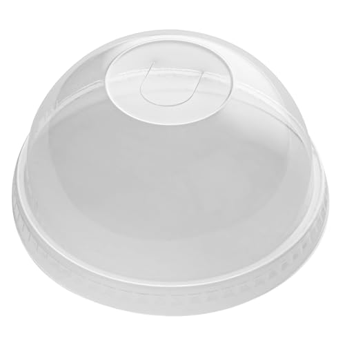Restaurantware LIDS ONLY: Visage Dome Lids For 9 12 and 16 Ounce Disposable Cups 1000 Clear Plastic Lids For Drinking Cups - With Straw Slot Recyclable Cups Sold Separately