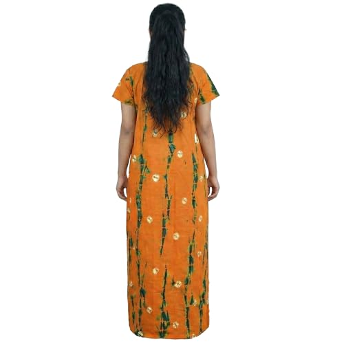 Image of Women's Cotton Printed Maxi Nighty