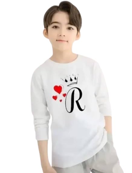Image of Kids Boys Printed Round Neck Stylish Polyester T-Shirt