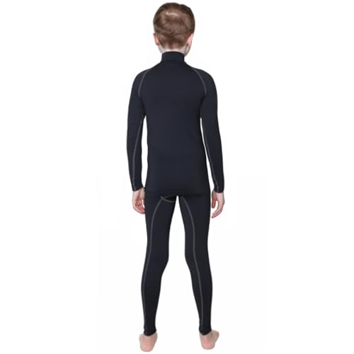 Thermal Underwear Kids Mock Turtleneck Shirts Compression Tops Base Layer NLK3
