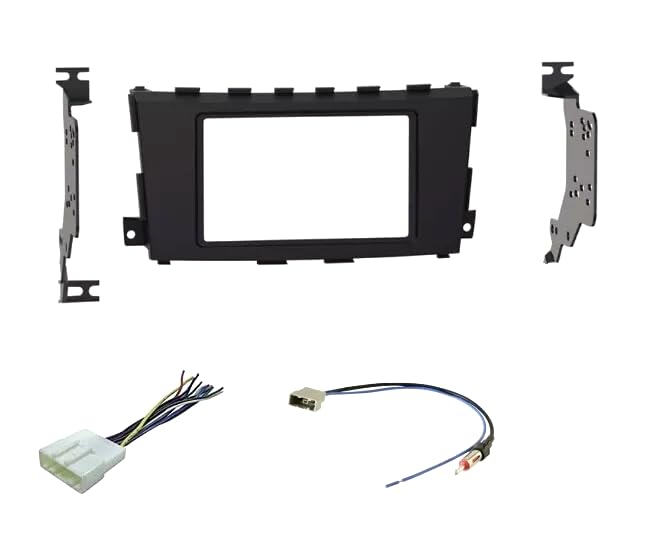 Kit d'installation stéréo double DIN avec faisceau radio et antenne pour Nissan Altima 2013-2018