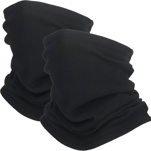 FVWBKBBE 2 Stück Multifunktionstuch Schlauchschal,Winddicht Schlauchschal Mundschutz für Männer Frauen Radfahren Laufen Wandern(4 Schwarz)