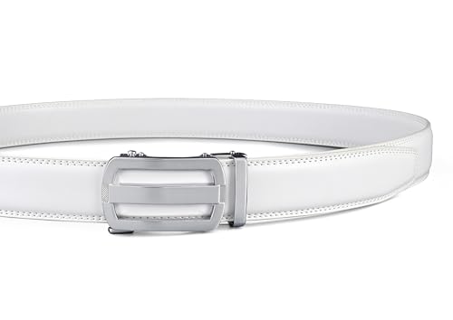 Image of Lingli Men's Belt,Ratchet Dress Belt with Automatic Buckle Brown /Black-Trim to Fit-35mm wide