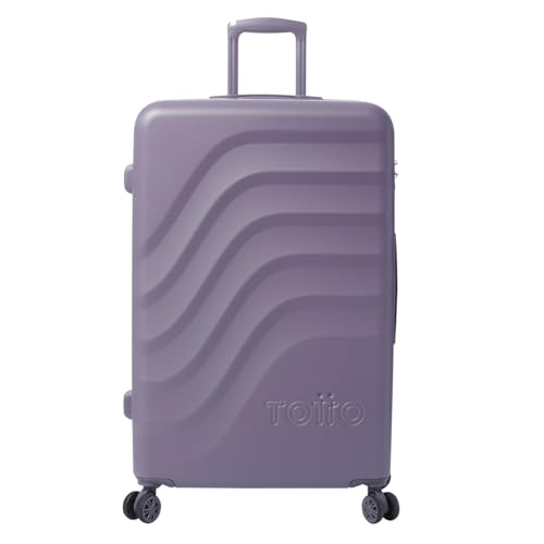 TOTTO - Maleta Rígida Grande, Modelo Bazy+, 50 x 79 x 30.5 cm, Capacidad 100L, Expandible, Resistencia a Impactos, Ruedas 360º, Manija Telescópica, Correa Interna, Candado TSA, Color Montana Grape