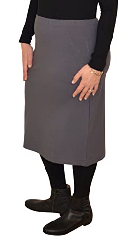 Kosher Casual Tube Skirt Knee Length Mid-Weight Viscose Spandex No Slit for Women4