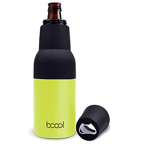 Bcool Enfriador de cerveza con abrebotellas. Termo para botellas y latas de cerveza y refrescos de acero inoxidable....