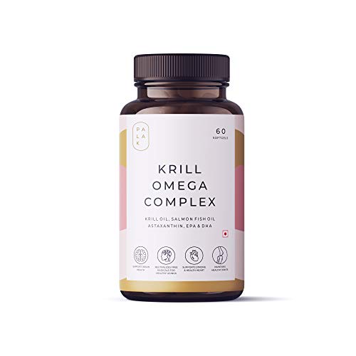 Palak Notes: Antarctica Krill Oil I 1 mg Antioxidant Astaxanthin I 2.5X more bioavailable than Fish Oil I Joints, Heart & Brain: 60 Softgels Palak Notes: Antarctica Krill Oil I 1 mg Antioxidant Astaxanthin I 2.5X more bioavailable than Fish Oil I Joints, Heart & Brain: 60 Softgels