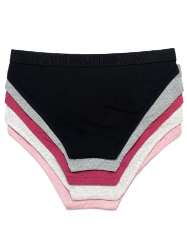 Calvin Klein Monochrome Cotton Bikini Underwear 5 Pack (Berry Blush Black Gray Mix - Large) - image 2