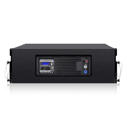 Image of Sound Town ZETHUS Pair of Dual 10-inch Powered Line Array Speaker System with Onboard DSP, Black (ZETHUS-210BPW-PAIR)