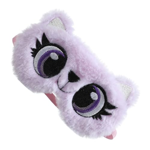 UTHCLO カートゥーン柄毛?アイマスク 軽量ソフトな睡眠用目隠し ナップ用遮光アイシェード 旅行 自宅用 睡眠環境改善に適した肌に優しい