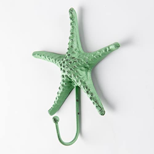 Giftcraft Set of 3 Starfish Shaped Decorative Hooks, Rack for Towels, Jackets, Hats, Metal Coat Hooks Made with Heavy Duty Cast Iron, Wall Mounted Coat Hanger, Unique Ocean Themed Home Decor - Image 5