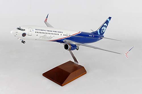 Skymarks Daron Alaska 737-900 1/100 Veterans w/Wood & Gear SKR8267