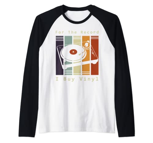 Para el disco, compro Disco de vinilo Gráfico de reproductor Camiseta Manga Raglan