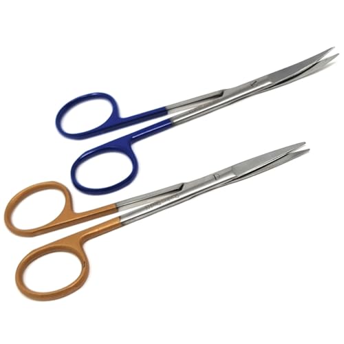 Set of 2 Multipurpose IRIS Micro Dissecting Precision Lab Scissors 4.5