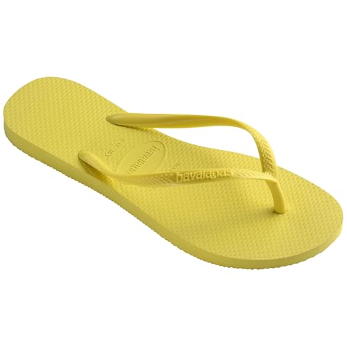 Image of Havaianas Girl's Slim Flip Flop Sandal (Toddler /Little Kid /Big Kid) Pixel Yellow 31-32 (US 2 Little Kid) M