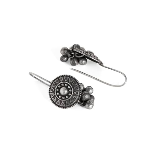 Image of Rubans Oxidised Drop Earrings Stylish Trendy Jewellery Gift for Women & Girls