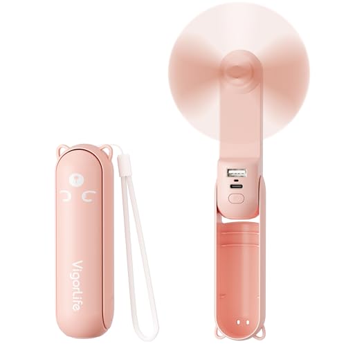 VigorLife Mini ventilador de mano recargable