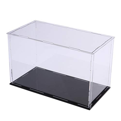 Vitrine Acrylique Pour Minifigurines (Lego, Etc.) - Dimensions 24x14x12 Cm - Noir - Protection Anti-Poussière - 4