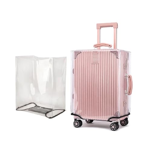 Waterproof Rolling Luggage Cover Full Transparent Luggage Protector Thicken Suitcas PVC Funda Para Maletas De Viaje for Luggage, Travelling(28inch A)