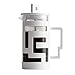 Caffettiera French Press, Macchina da tè con Filtro per caffè E Teiera Pressa da caffè in Acciaio Inossidabile 304 Macchina da caffè in Vetro per Uso Domestico al 100% Senza Residui,Bianca,350ml